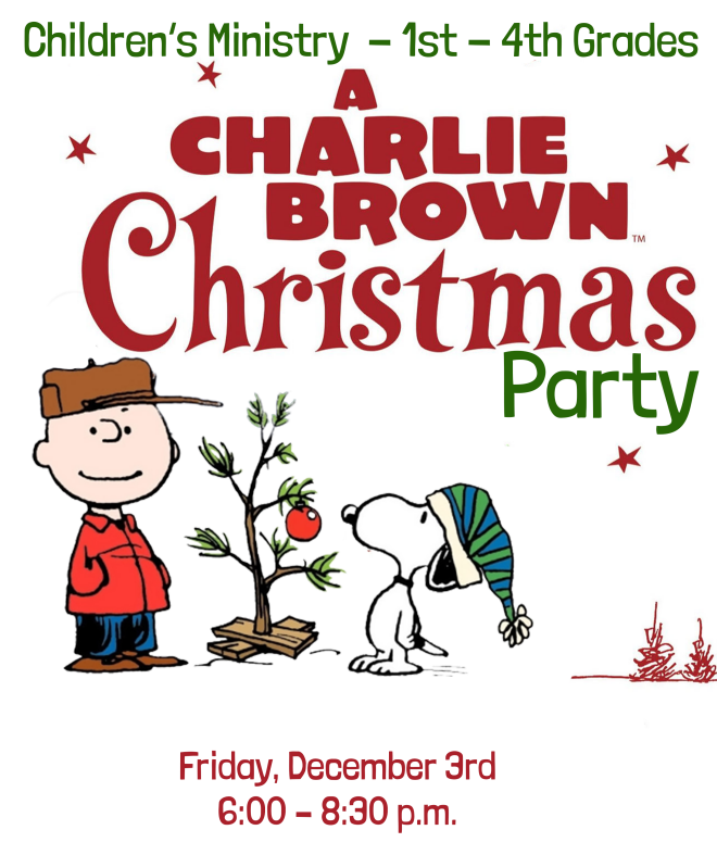 Children's Ministry Grades 1st-4th - Charlie Brown Christmas Party